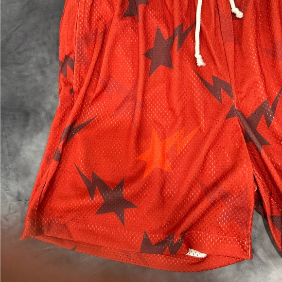 Authentic Eric Emmanuel Bape Camo Red Shorts - Picture 6 of 12